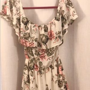 Lovely Day White Floral Romper